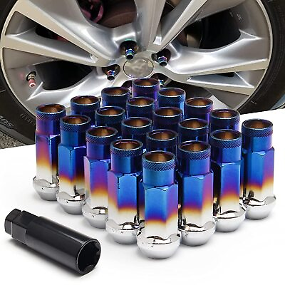 #ad 20PCS M12x1.5mm Extended Steel Open Ended wheel Lug Nuts For Toyota Honda $21.98