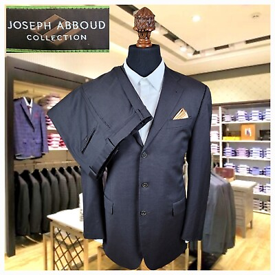 #ad Joseph Abboud USA Brown Stripe 2 Piece Suit 42L Pants W35xL31 Mens Blazer Wool $139.00