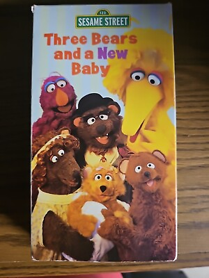 #ad Sesame Street Three Bears and a New Baby VHS 2003 $12.00