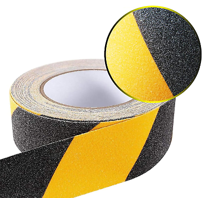 #ad 2 Inch X 32.8ft Non Slip Safety Grip Tape for Stairs Steps Black Yellow Non Skid $16.99