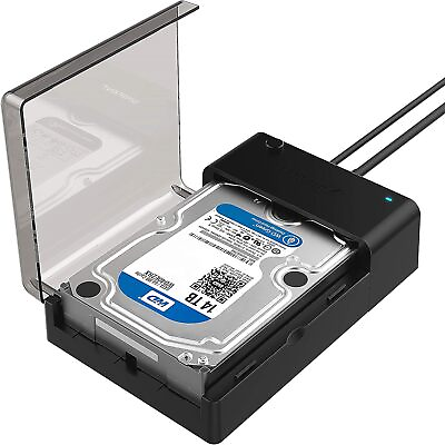 #ad EC DFLT USB 3.0 to SATA External Hard Drive flat Docking Station USED $15.99