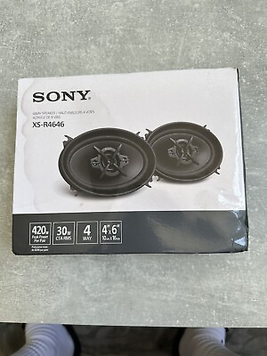 #ad Sony 4 Way Speakers 420W 4quot;x6quot; 2 Speakers 30w CTA RMS XS R4646 NIB $42.00