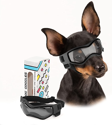 #ad Dog Goggles Small Breed Soft Frame with Vents Curved Design Lens $13.08