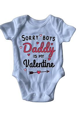#ad Personalised Valentines Baby Vests Babygrow Any Name GBP 6.99