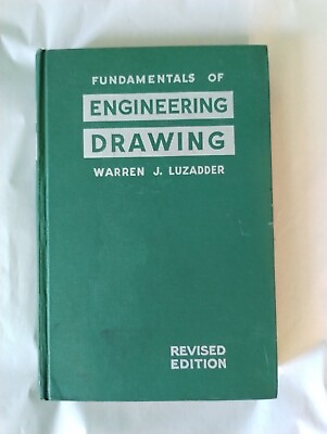 #ad Vtg Book Fundamentals of Engineering Drawing 1949 ? Warren Luzadder Good w extra $16.50