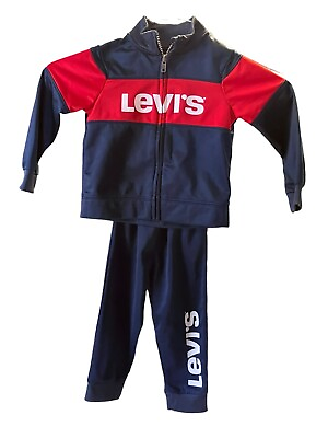 #ad Levi#x27;sTracksuit 24 Month Baby Kids Set Colorblock 2 Piece Size Zip Jacket Pant $16.89