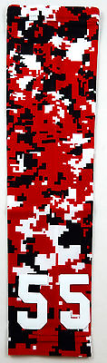 #ad Pick Your Number ADULT SMALL Basketball Arm Sleeve DIGITAL CAMO RED BLACK WHITE $10.99