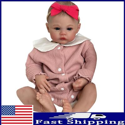 #ad 19in Rebirth Dolls 3D Skin Realistic Reborn Dolls Toys Soft Touch for Collection $58.49