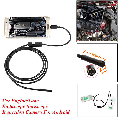 #ad 2M 5M 7 5.5mm 6 LED Android Endoscope USB Waterproof Borescope Inspection Camera $13.49