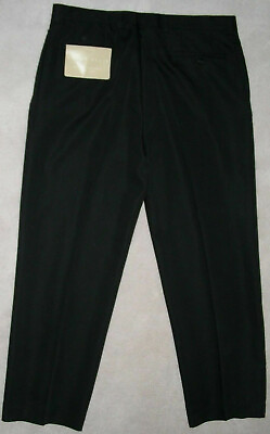 #ad NWT Mens PERRY ELLIS Size 38x30 Black LYOCELL POLYESTER DRESS PANTS FlatSTRAIGHT $27.98