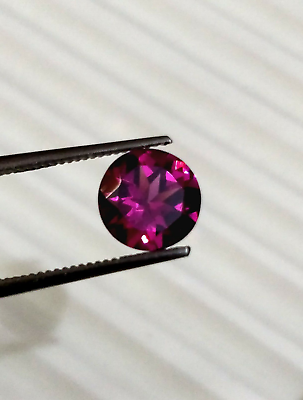#ad 7 mm Round Purple Garnet Natural Gemstone AAA Quality brilliant Cut round $155.00