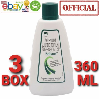 #ad Selsun Shampoo USA NEW Abbott 3 Box 360 ml Health Care Dandruff Exp.2026 Fresh $44.90