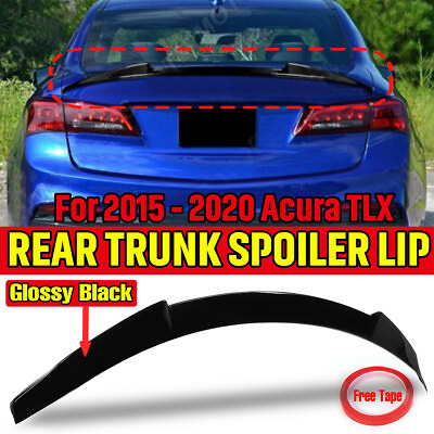 #ad Glossy Black For Acura TLX 2015 2020 High Kick Rear Trunk Spoiler Tail Wing Lip $69.99
