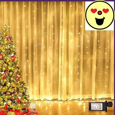 #ad 300 luces LED para cortina de ventana para fiesta de boda navideña. neuvo. 2024. $44.99