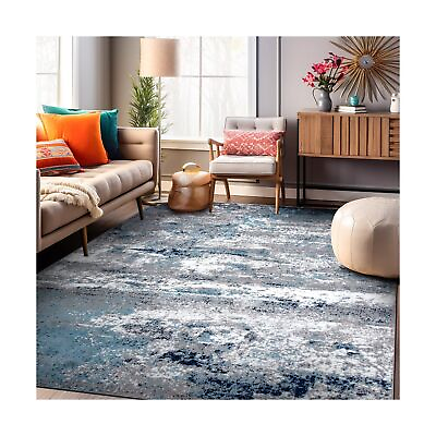 #ad Rugshop Distressed Abstract Watercolor Area Rug 7#x27;10quot; x 10#x27; Blue 7#x27;10quot; x 10#x27; $176.26