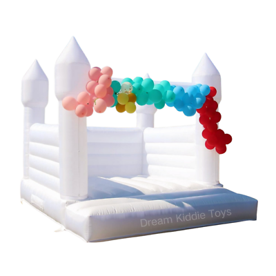 #ad 13x13ft White Inflatable jumping castle PVC Bouncy house w blower $999.00