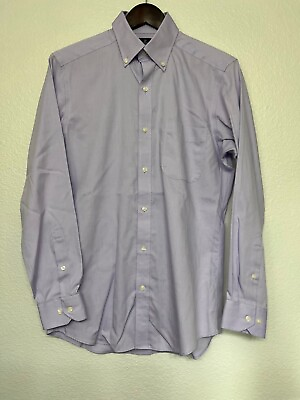 #ad Buttoned Down Mens Dress Shirt Tailored Fit Purple Size 15 33 $12.00
