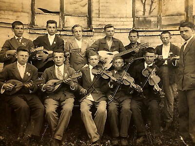 #ad 1920s Young Handsome Guys Affectionate Men Students Musicians Rare Antique Photo $37.50