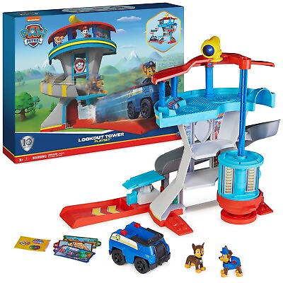 #ad Paw Patrol Lookout Tower Playset with Toy Car Launcher 2 Chase Action Figures $42.93