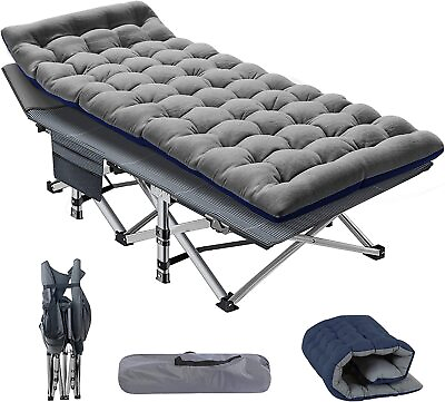 #ad Slsy Folding Bed Cot Rollaway Guest Bed For Adult Sleep amp; Cushion Carry Bags $64.98
