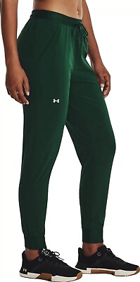 #ad New Under Armour Women#x27;s UA Armour Sport Woven Pants 1348447 322 Greenwood S $45.00