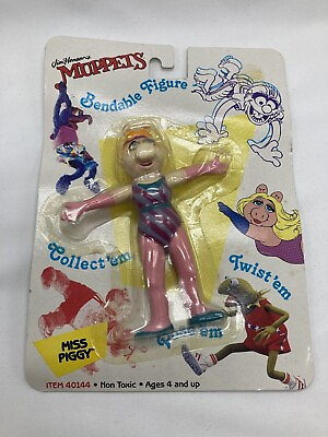 #ad Direct Connect THE MUPPETS MISS PIGGY EXERCISE Bendable Figure Sealed Henson MOC $19.99