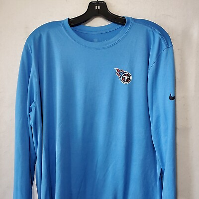 #ad Tennessee Titans Shirt Mens XL NFL Blue Long Sleeve Nike Training Lightweight $24.97