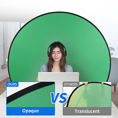 #ad 59quot; Green Screen Backdrop Collapsible Round Background For Chair Studio Photo $19.99