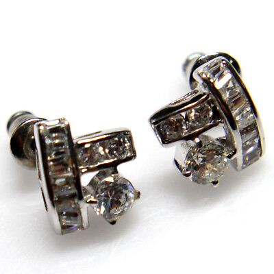 #ad Natural Zircon Gemstone 925 Sterling Solid Silver Stud Earring Women#x27;s Earring $94.18