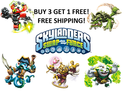 #ad Skylanders Swap Force Figures BUY 3 GET 1 FREE FREE SHIPPING $2.49