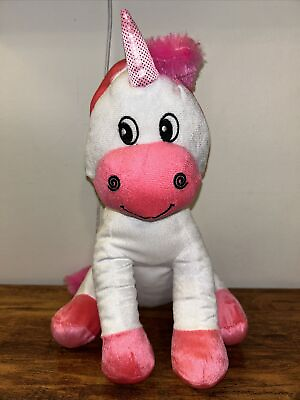#ad #ad VTG Rhode Island Novelty RINCO White Pink Unicorn 12quot; Plush Stuffed Animal Flaw $14.99