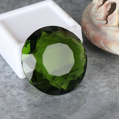 #ad AAA Green Peridot 68.45 Ct. Faceted Round Cut Loose Gemstone For Ring amp; Pendant $18.04