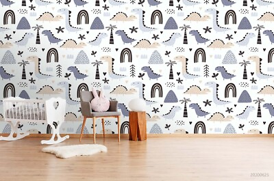 #ad 3D Dinosaur Pattern Wallpaper Wall Mural Removable Self adhesive Sticker 77 AU $349.99
