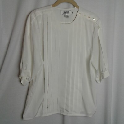 #ad Josephine Ladies White Blouse Size 12 $12.00