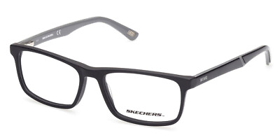 #ad Skechers SE1169 Eyeglasses Kids Matte Black Rectangle 52mm New 100% Authentic $121.26