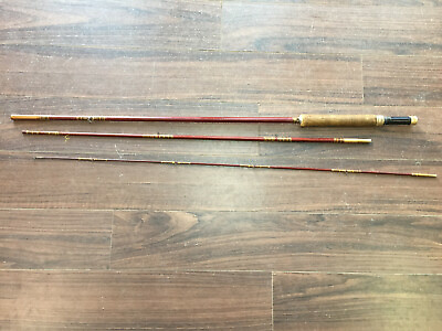 #ad *For Parts* Vintage Featherweight Fly Rod Fiberglass 3pc 8#x27; 3quot; C $9.99