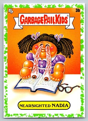 #ad Nearsighted Nadia 2022 Book Worms Garbage Pail Kids Topps Card #3b Green NM $1.64