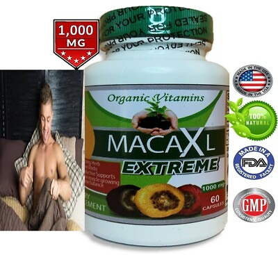 #ad MACA ROOT 1000 MG capsules lepidum mayenil 1000 mg 60 count organic vitamins $11.97