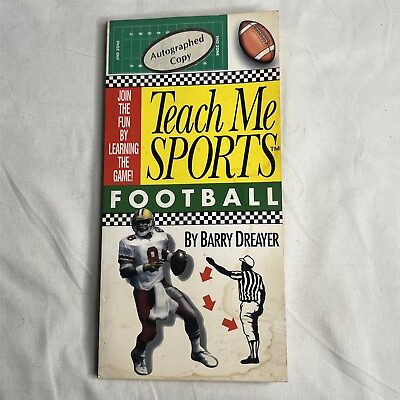 #ad Teach Me Sports Trade Paperback Book Football Barry Dreayer Autographed 1994 $16.99