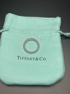 #ad TIFFANYamp;CO. Sterling Silver 925 Twist Rope Ring US Size 3.75 $150.00