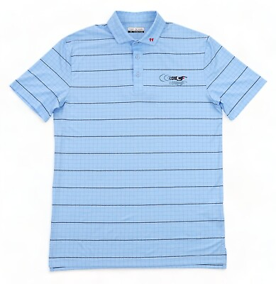#ad Fore Fathers Performance Golf Polo Shirt Men#x27;s Small Blue Pool Print Motif $21.99