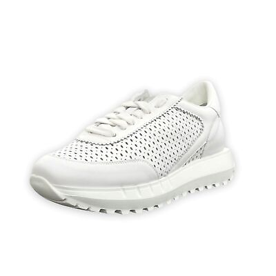 #ad Sam Edelman Dante White Leather Fashion Lace Up Chunky Low Top Fashion Sneakers $49.95