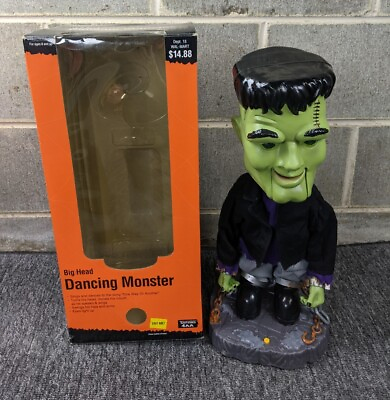 #ad Vtg Gemmy Frankenstein Halloween Big Head Dancing Monster 17quot; Animated Sings $79.95