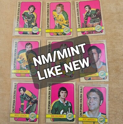 #ad 9 California Golden Seals Topps 1972 1973 ICE Hockey Trading Cards Complete Set $34.50