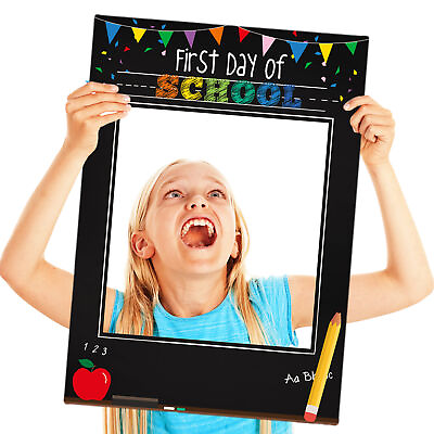 #ad First Day Of School Chalk Board Personalised With Name Kids Paper Photo Frame $10.14