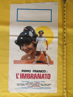 #ad 1979 L#x27;IMBRANATO Pippo Franco Laura Troschel ORIG Italian Movie Poster F16 2 $13.90