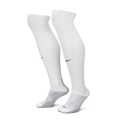 #ad NWT Nike Grip Vapor Strike Knee High Soccer Socks 12 13.5 White Black MSRP$38 $29.99