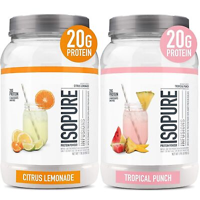 #ad Isopure Whey Isolate Protein Powder Post Workout Recovery Gluten Free 36 Serving $57.95