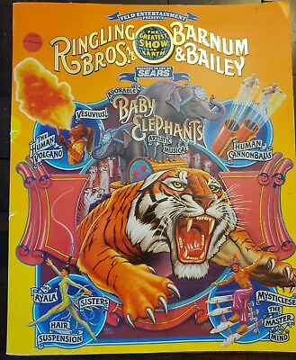 #ad Ringling Bros. amp; Barnum amp; Bailey Circhs 128th Edition Program 1998 w Pullout $15.00