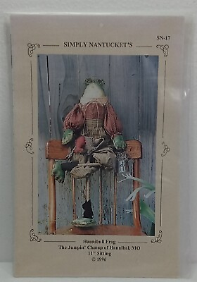#ad Simply Nantuckets Craft Pattern Stuffed Animal Frog Hannibull Frog 11quot; Sitting $4.25